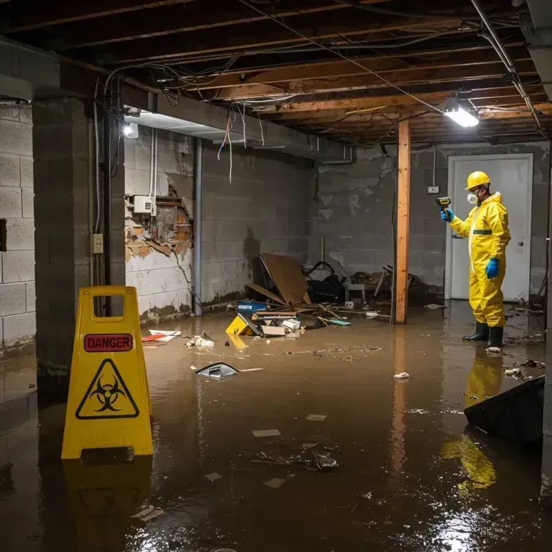 Flooded Basement Electrical Hazard in Lodi, WI Property