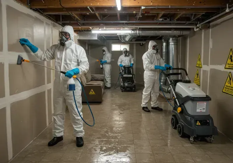 Basement Moisture Removal and Structural Drying process in Lodi, WI